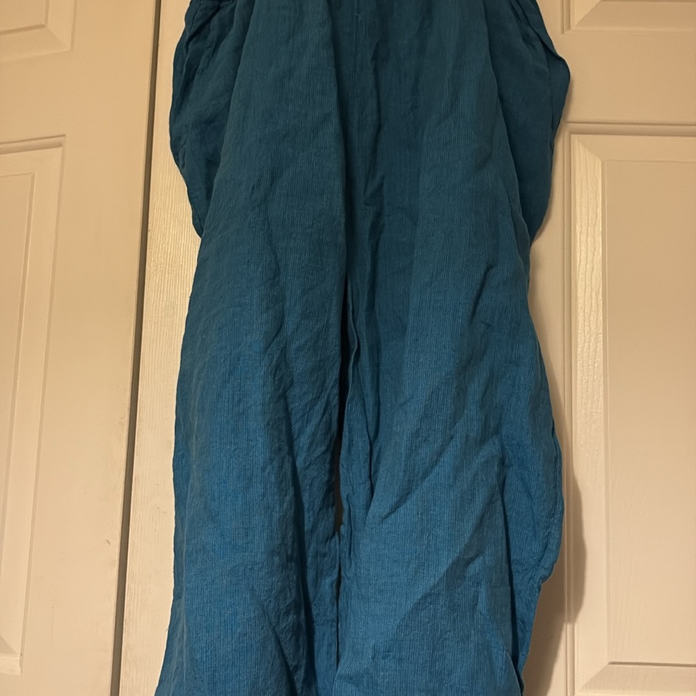 Flax Teal Relaxed Pants - Picture 2 of 4